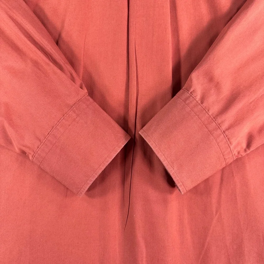 Banana Republic Button Down Mens M Medium Orange Long Sleeve Cotton Casual Shirt